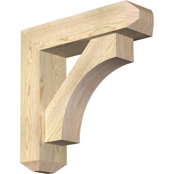 Ekena Millwork Westlake Craftsman Rough Sawn Bracket w/ Offset Brace, Douglas Fir, 6"W x 22"D x 22"H BKT0604X22X22WTL04RDF - main